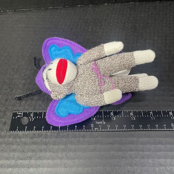 Seasons of Cannon Falls Sock Monkey Butterfly NWOT EXCELLENT - Picture 8 of 9